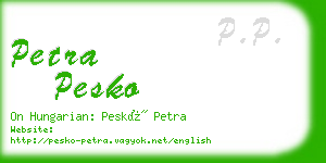 petra pesko business card